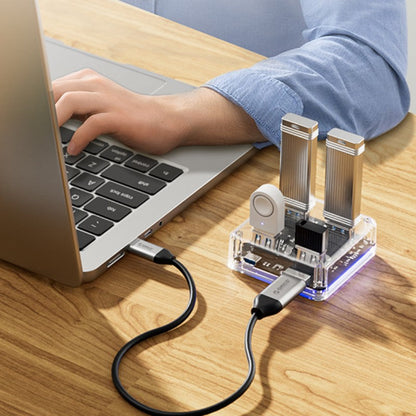 Portable Mini 4-Port USB 3.0 Hub Adapter