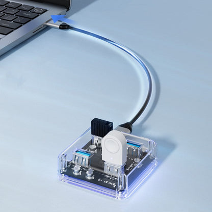 Portable Mini 4-Port USB 3.0 Hub Adapter