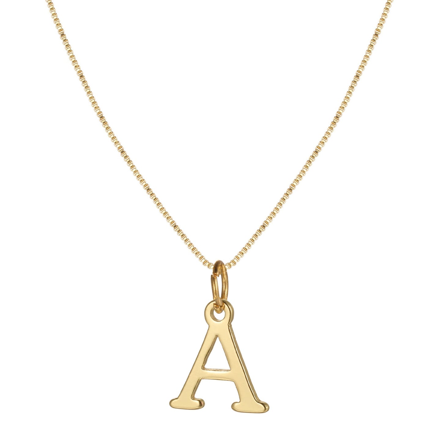 Classic 14k Gold Monogram Pendant Necklace - Luxicro