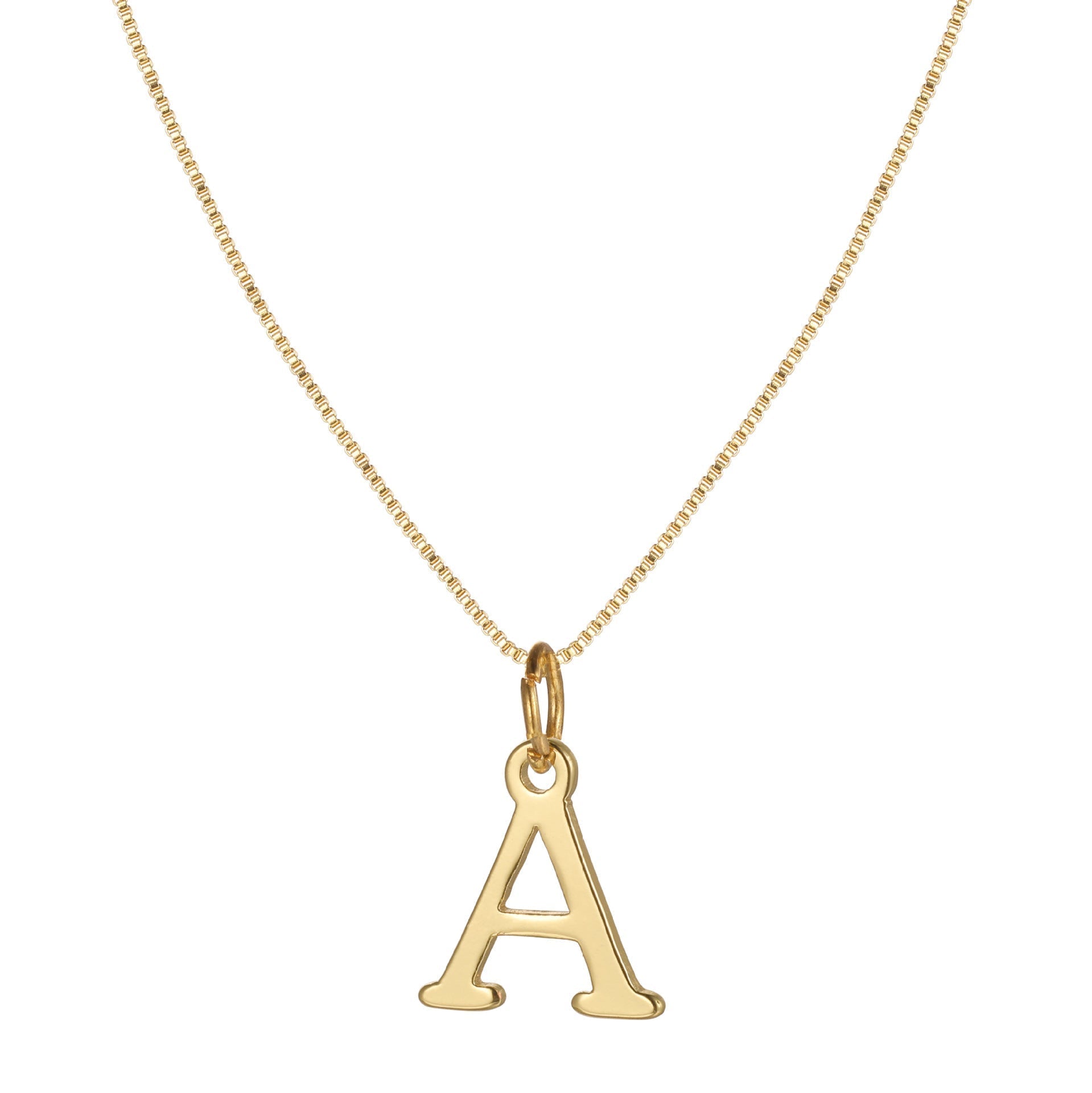 Classic 14k Gold Monogram Pendant Necklace - Luxicro