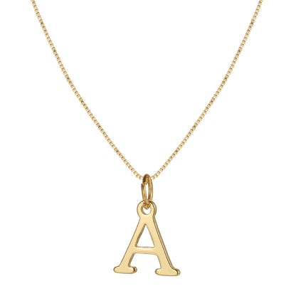 Classic 14k Gold Monogram Pendant Necklace - Luxicro