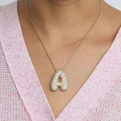Big Letter Sparkle Initial Necklaces - Luxicro