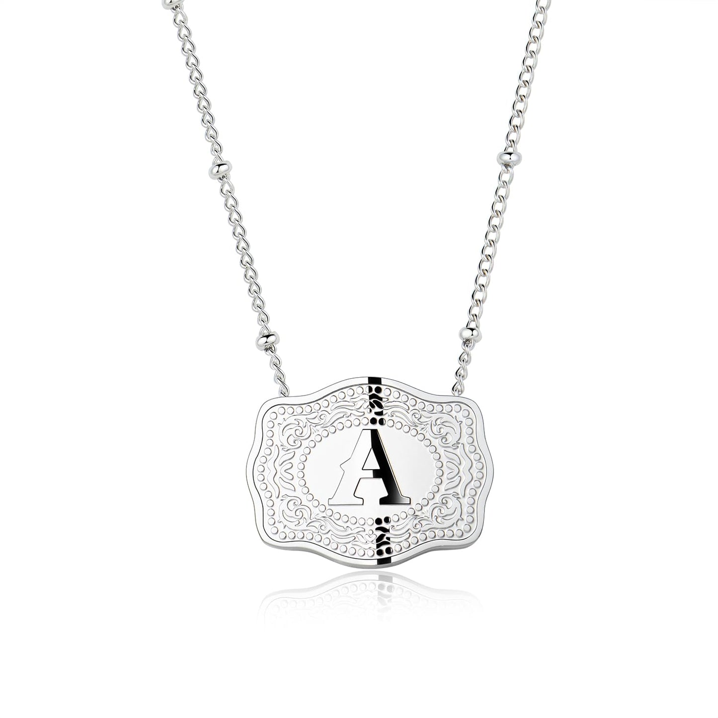 Dainty Monogram Pendant Necklace With Charm - Luxicro