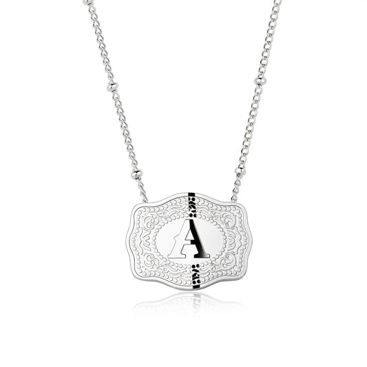 Dainty Monogram Pendant Necklace With Charm - Luxicro