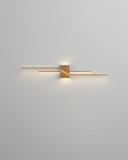 Natural Wooden Slim LED Wall Lamp for Home Decor - Luxicro