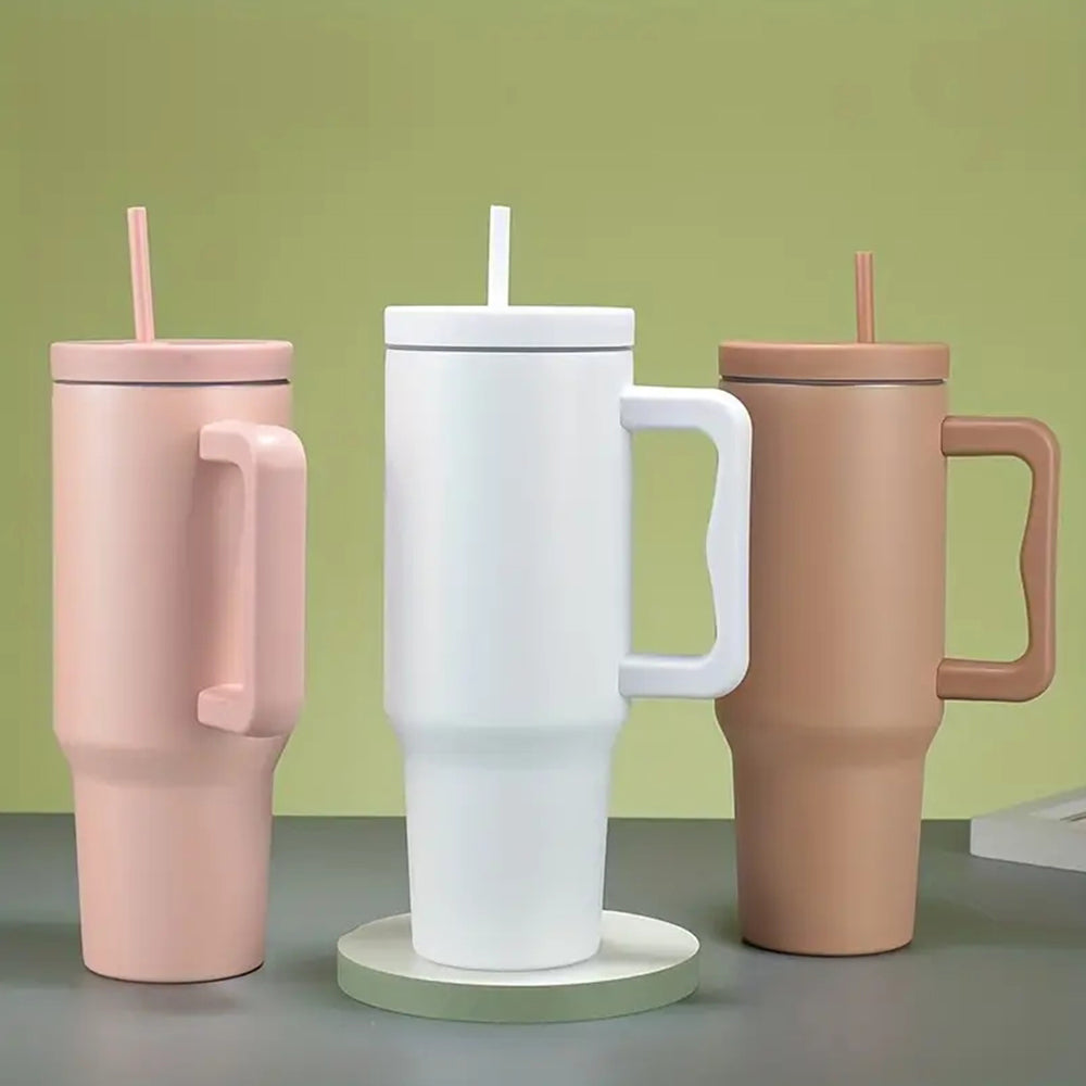 Stylish Insulated Metal Water Bottle with Lid and Strap