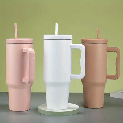 Stylish Insulated Metal Water Bottle with Lid and Strap