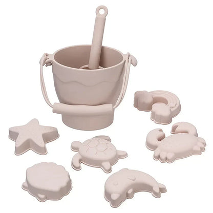 Soft Play Beach Toys 8 Piece Kids Sand Molds Set
