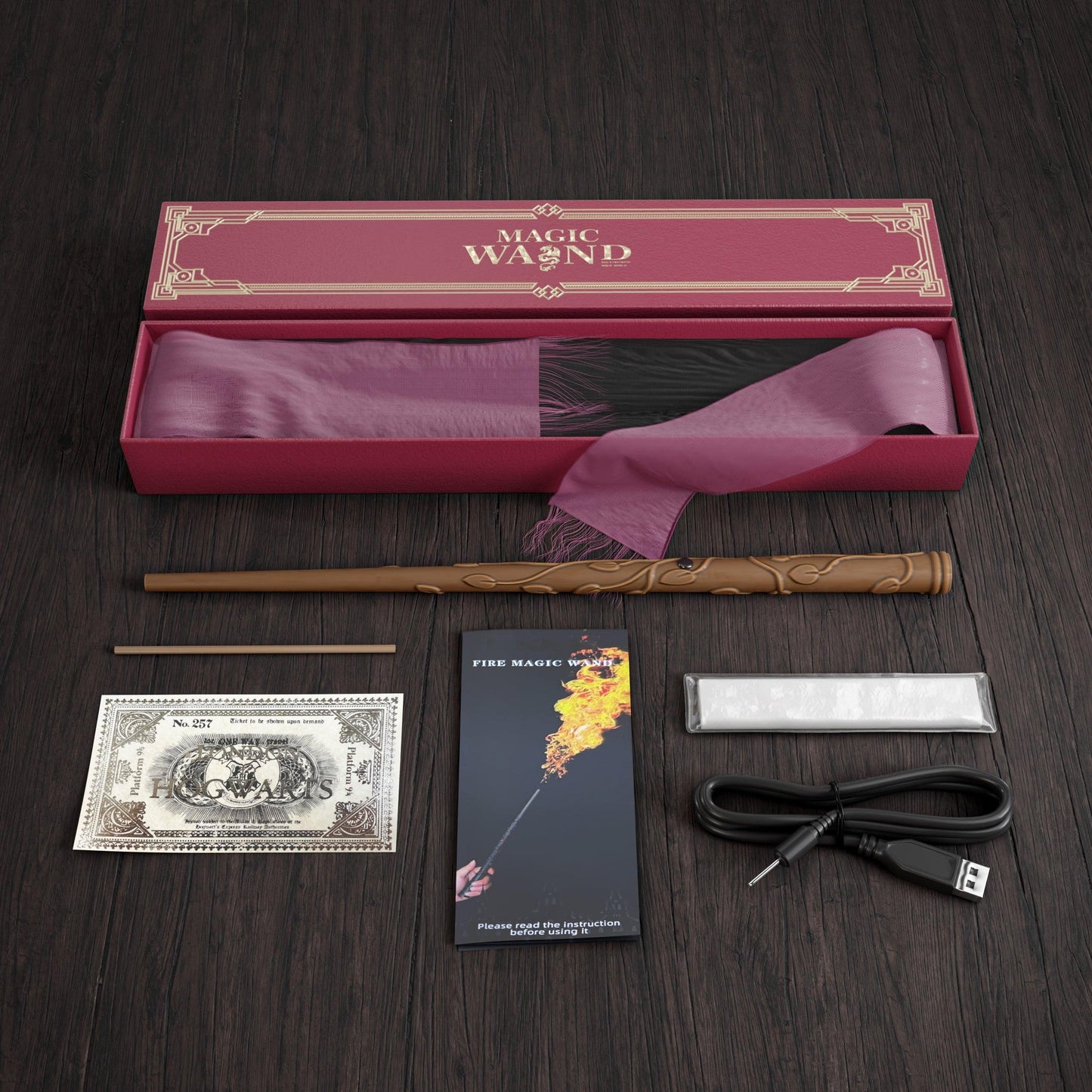Authentic Magic Wand with LED Lights
