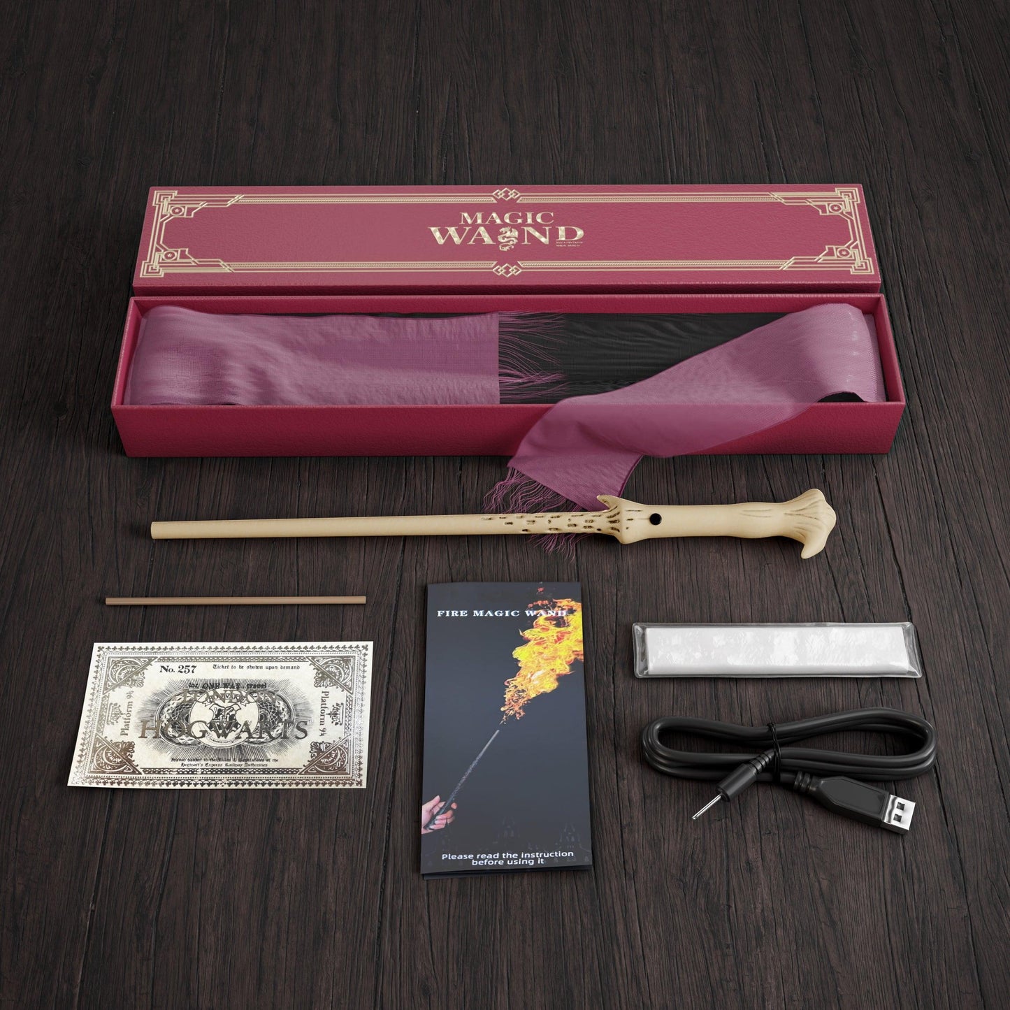 Authentic Magic Wand with LED Lights
