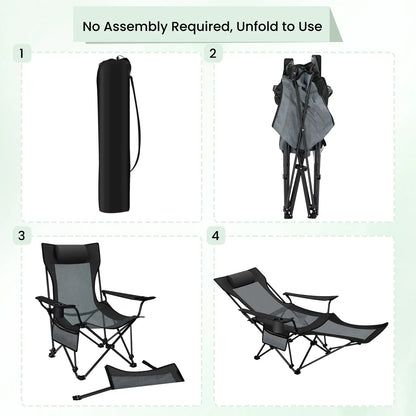 Comfortable Folding Recliner Chair with Footrest
