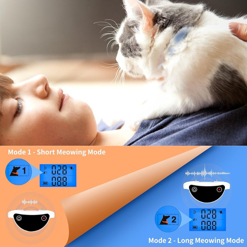 Harmless Adjustable Cat Collar with Remote Controller