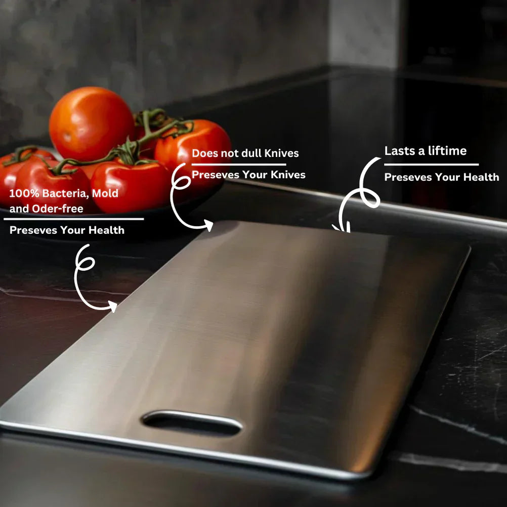 Hygienic Metal Cutting Board for Fresh Food Prep - Luxicro