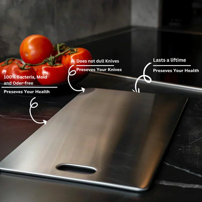 Hygienic Metal Cutting Board for Fresh Food Prep - Luxicro