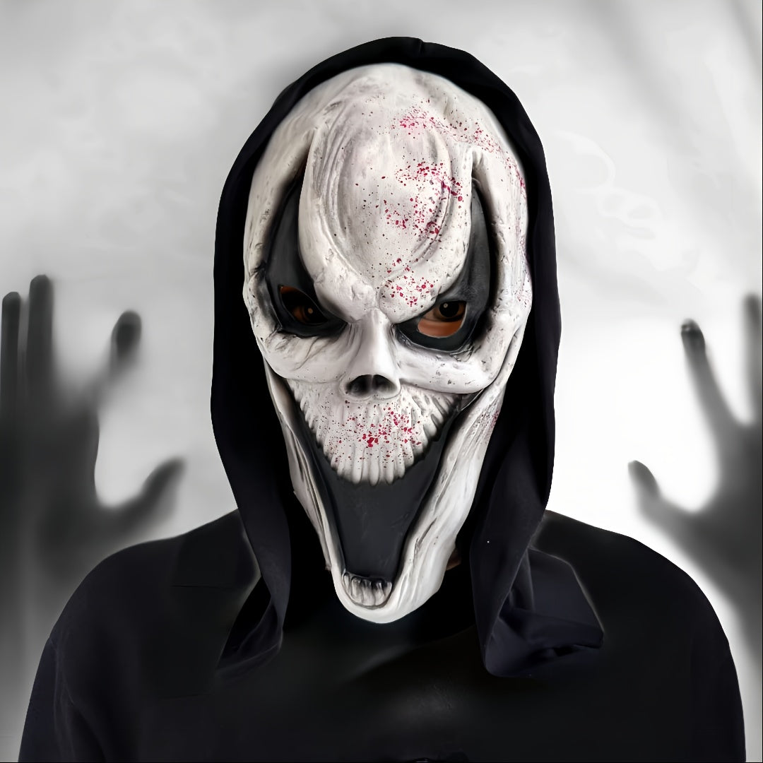 Scary Blood Skull Full Face Halloween Mask With Hood