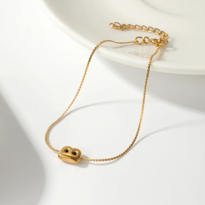 Dainty Personalized Letter Charm Bangle
