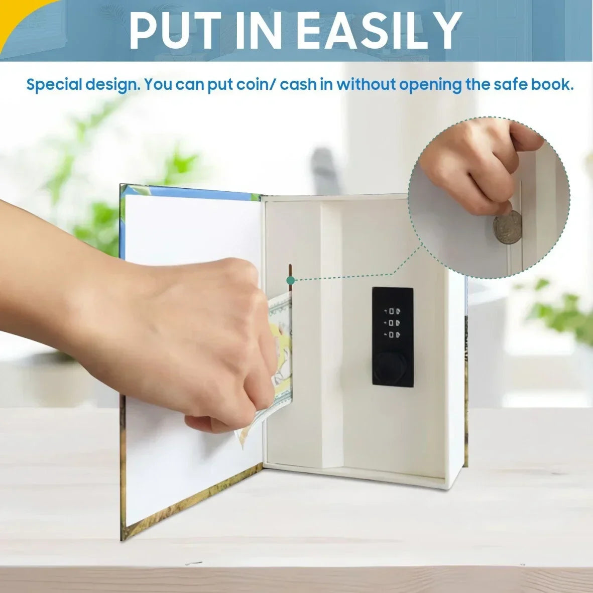 Hidden Safe Book Box with Lock