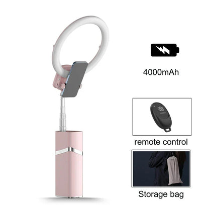 Compact Folding LED Ring Light Tripod Stand