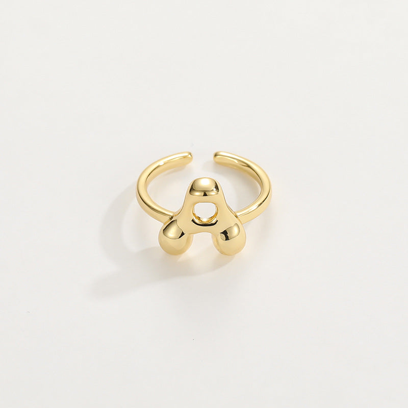 Stylish Monogram Letter Ring - Luxicro