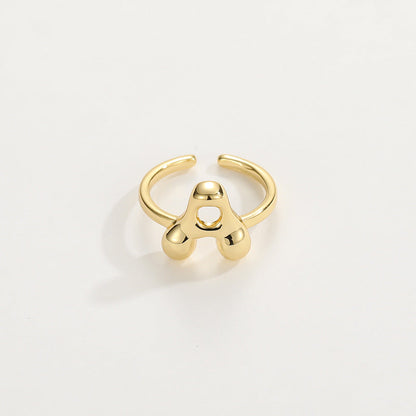 Stylish Monogram Letter Ring - Luxicro