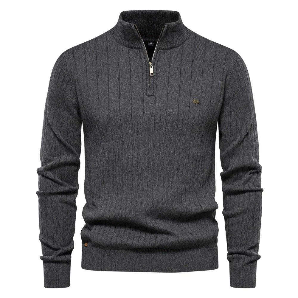 Classic Fit Men's Quarter Zip Sweater