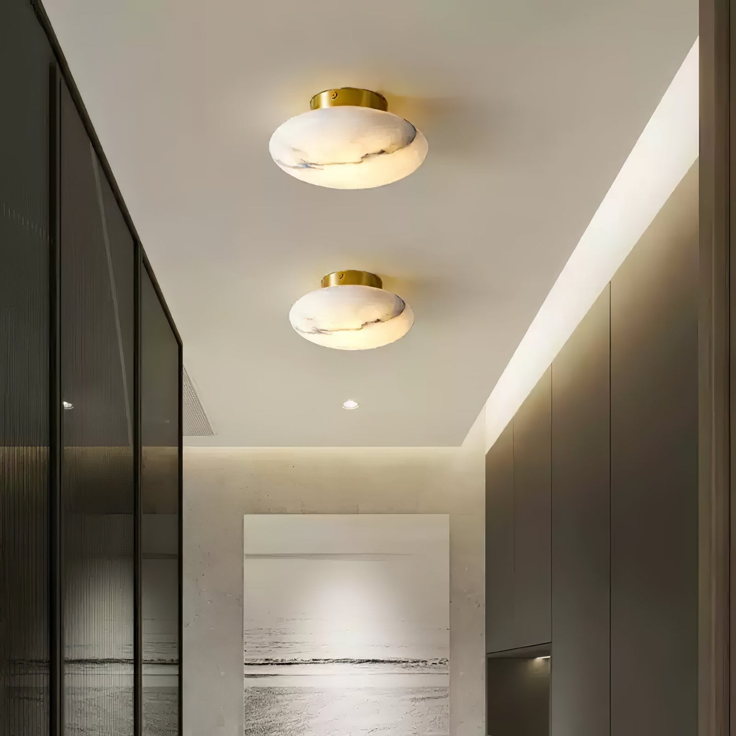 Elegant Alabaster Wall Light Fixture