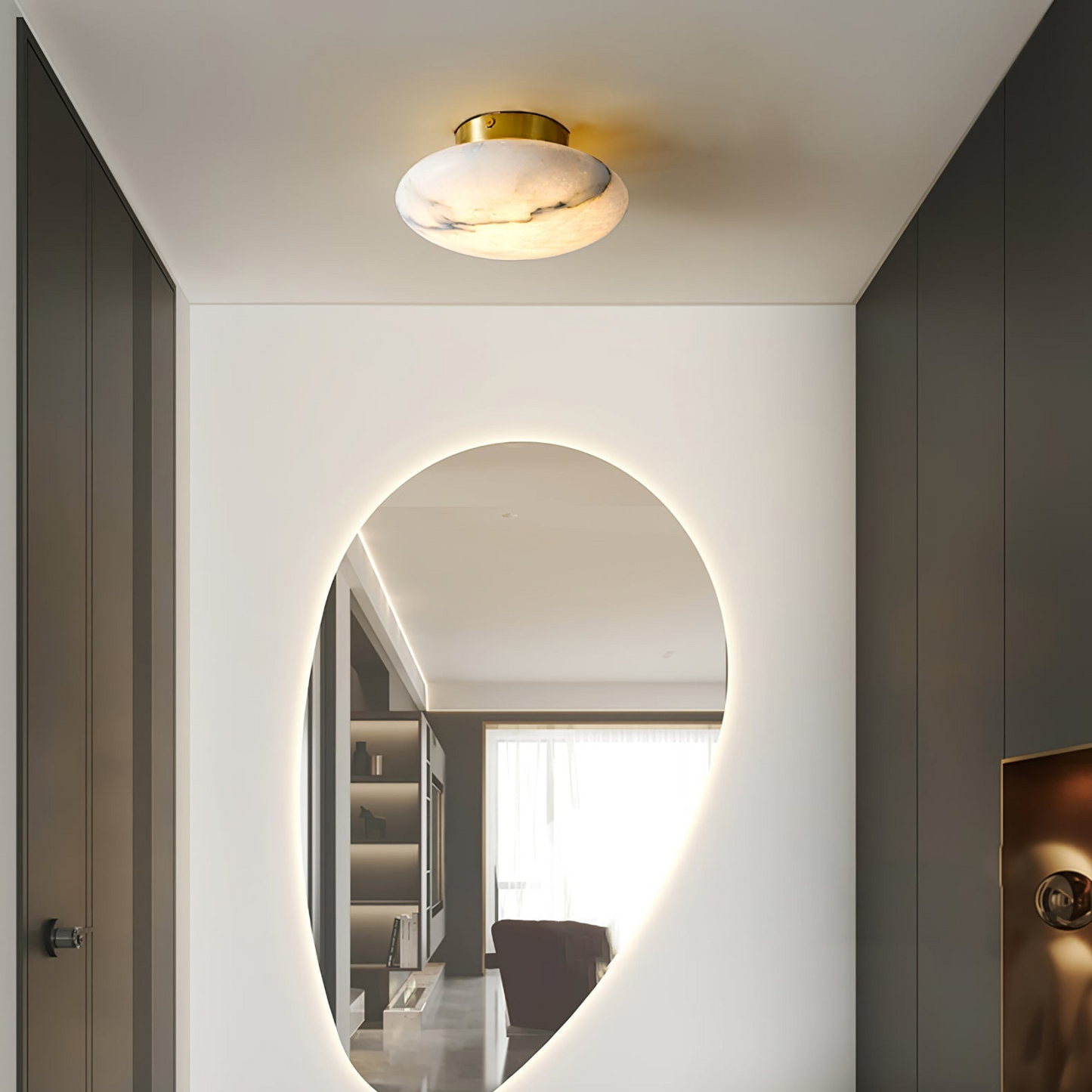 Elegant Alabaster Wall Light Fixture