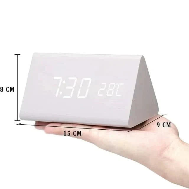 Contemporary Oak LED Clock