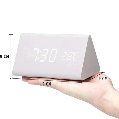 Contemporary Oak LED Clock