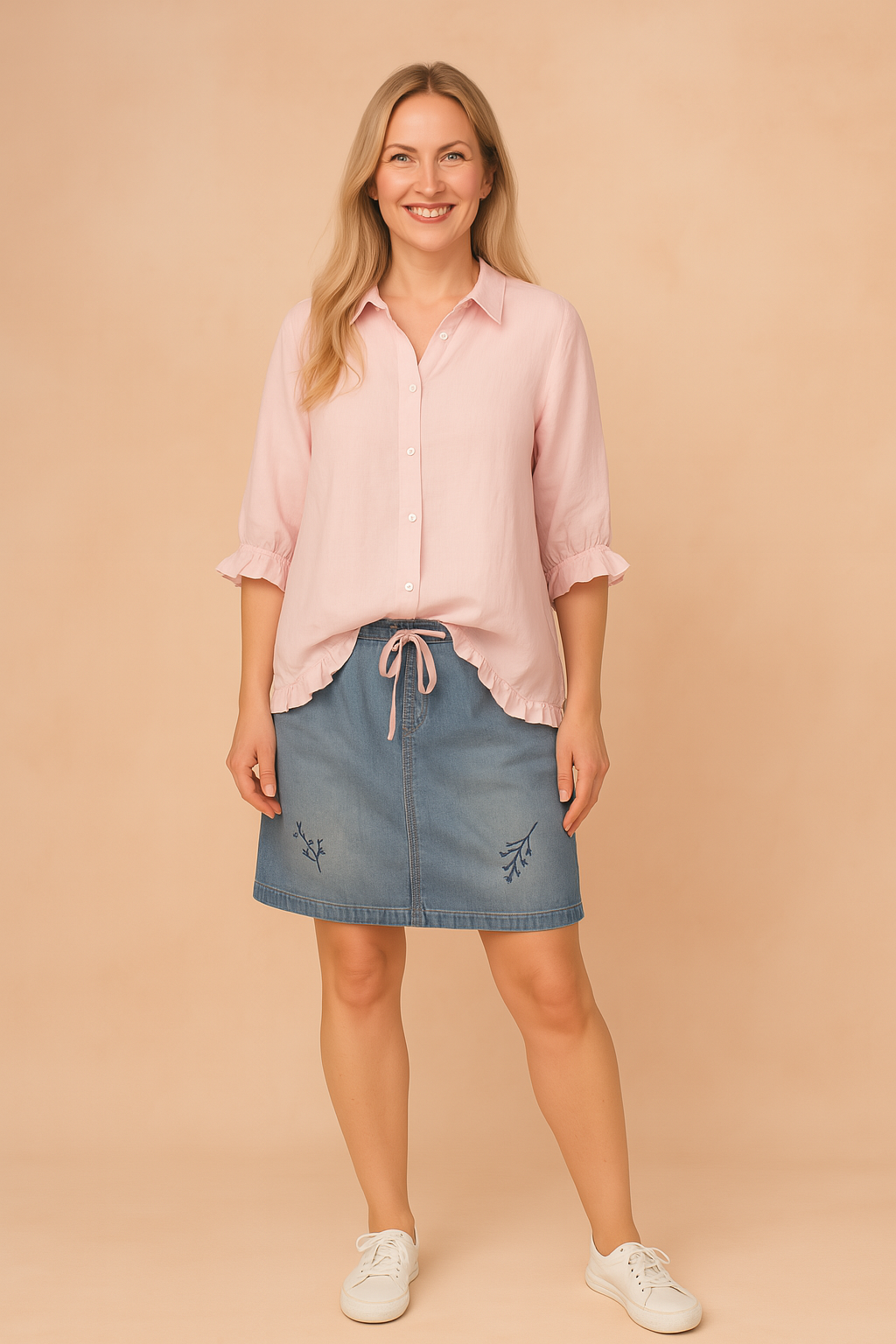 Feminine Ruffle Loose Fit Blouse Shirt
