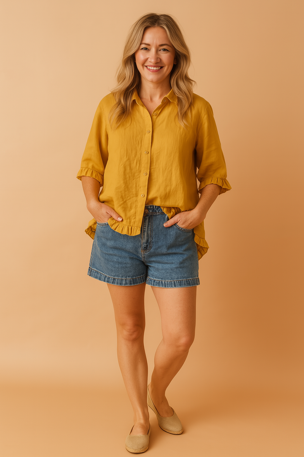 Feminine Ruffle Loose Fit Blouse Shirt