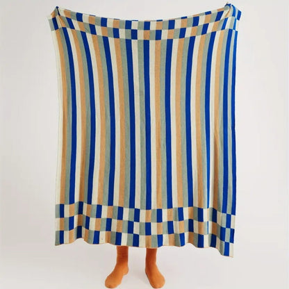 Soft Striped Airy Cotton Throw Blanket