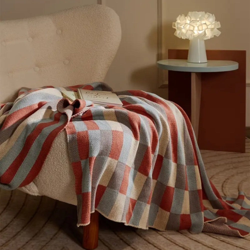 Soft Striped Airy Cotton Throw Blanket - Luxicro