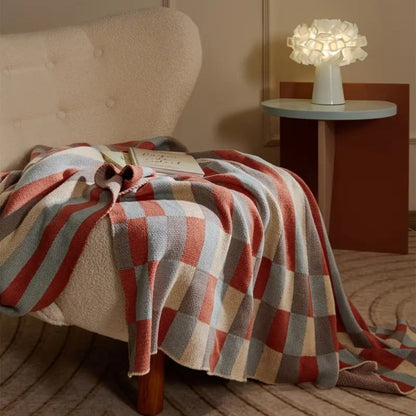 Soft Striped Airy Cotton Throw Blanket - Luxicro