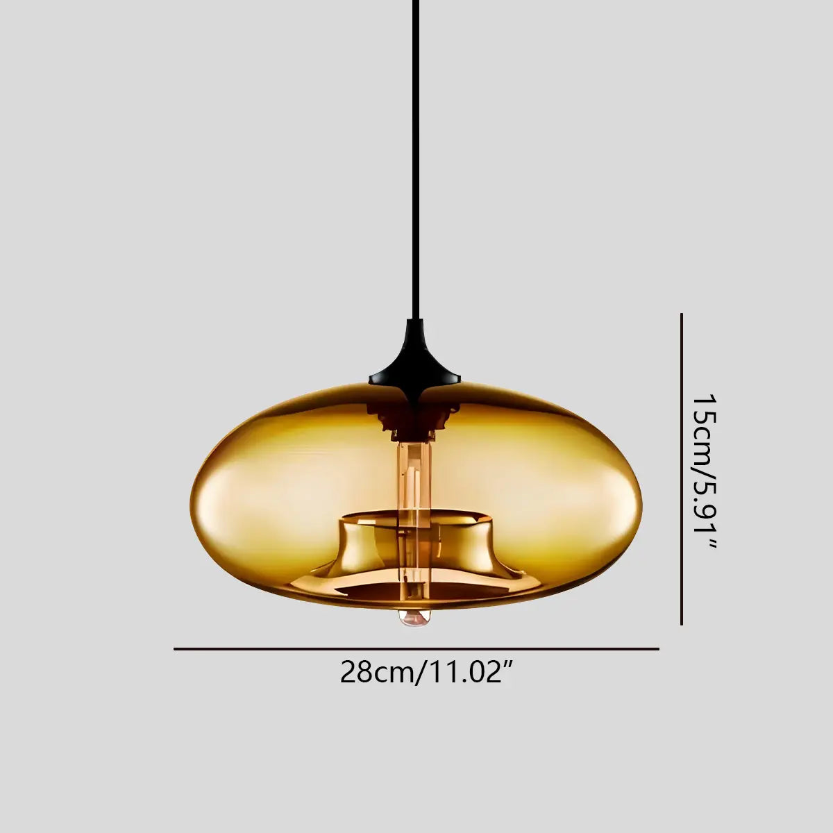 Stylish Hanging Glass Light for Kitchen