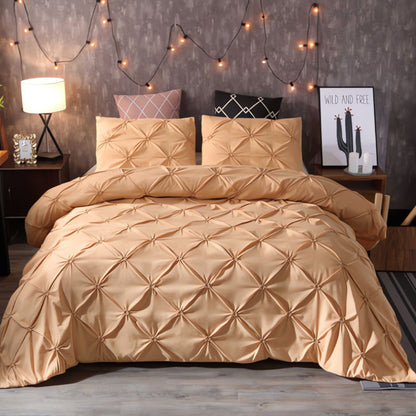 Cozy Fleece Pleated Duvet Cover Set
