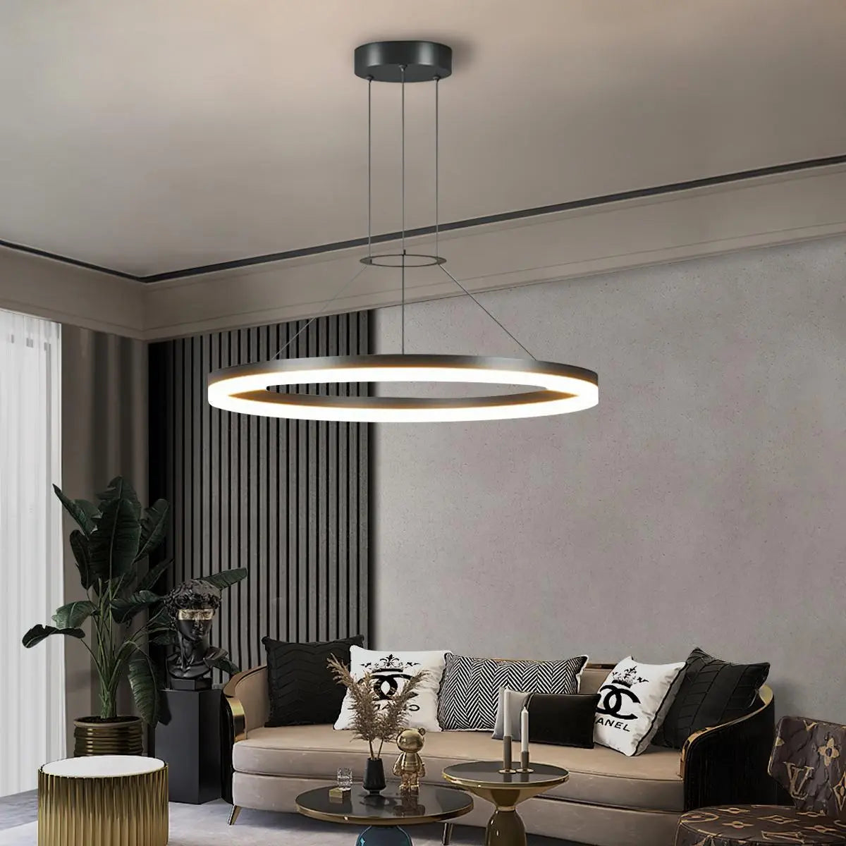 Round LED Hanging Light for Home Ceiling