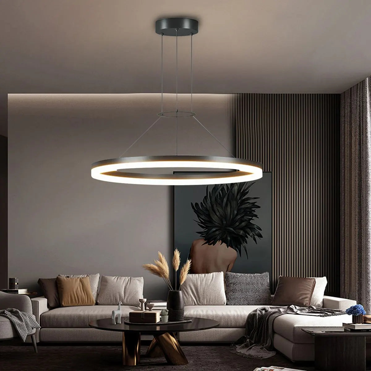Round LED Hanging Light for Home Ceiling