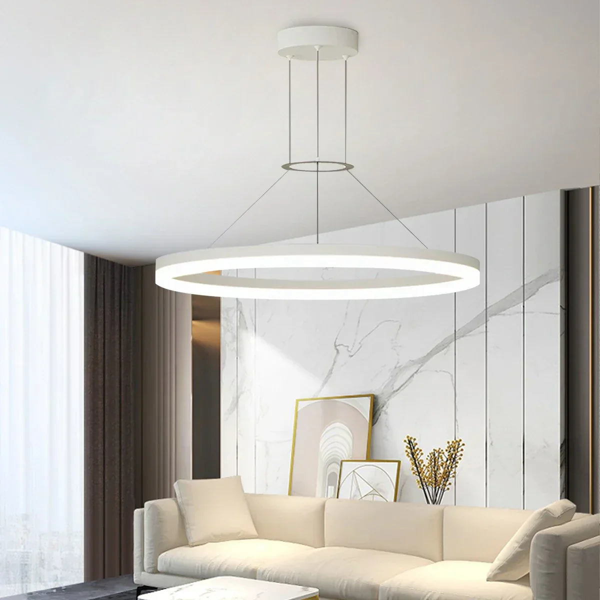 Round LED Hanging Light for Home Ceiling