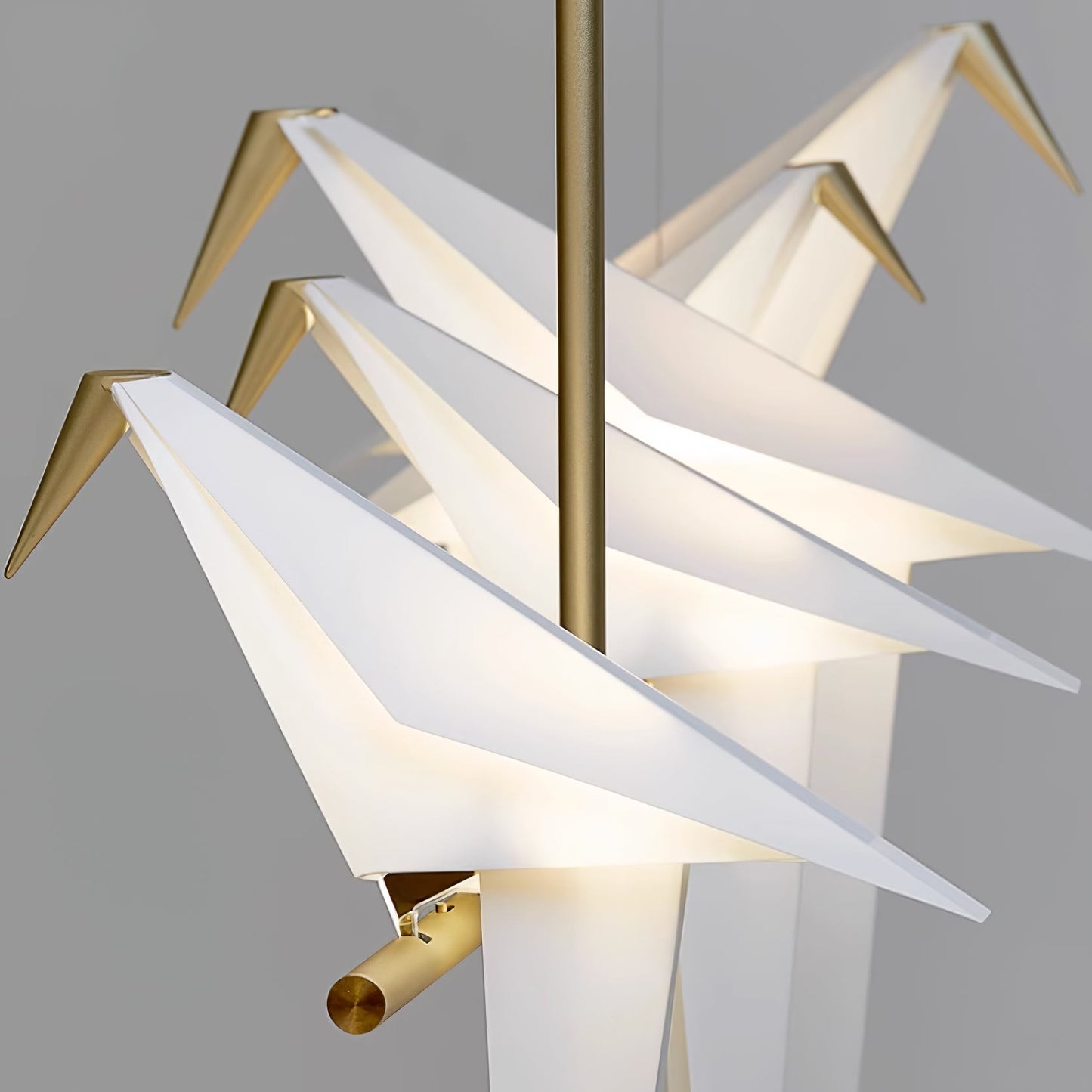 Delicate White Bird Pendant Light Fixture