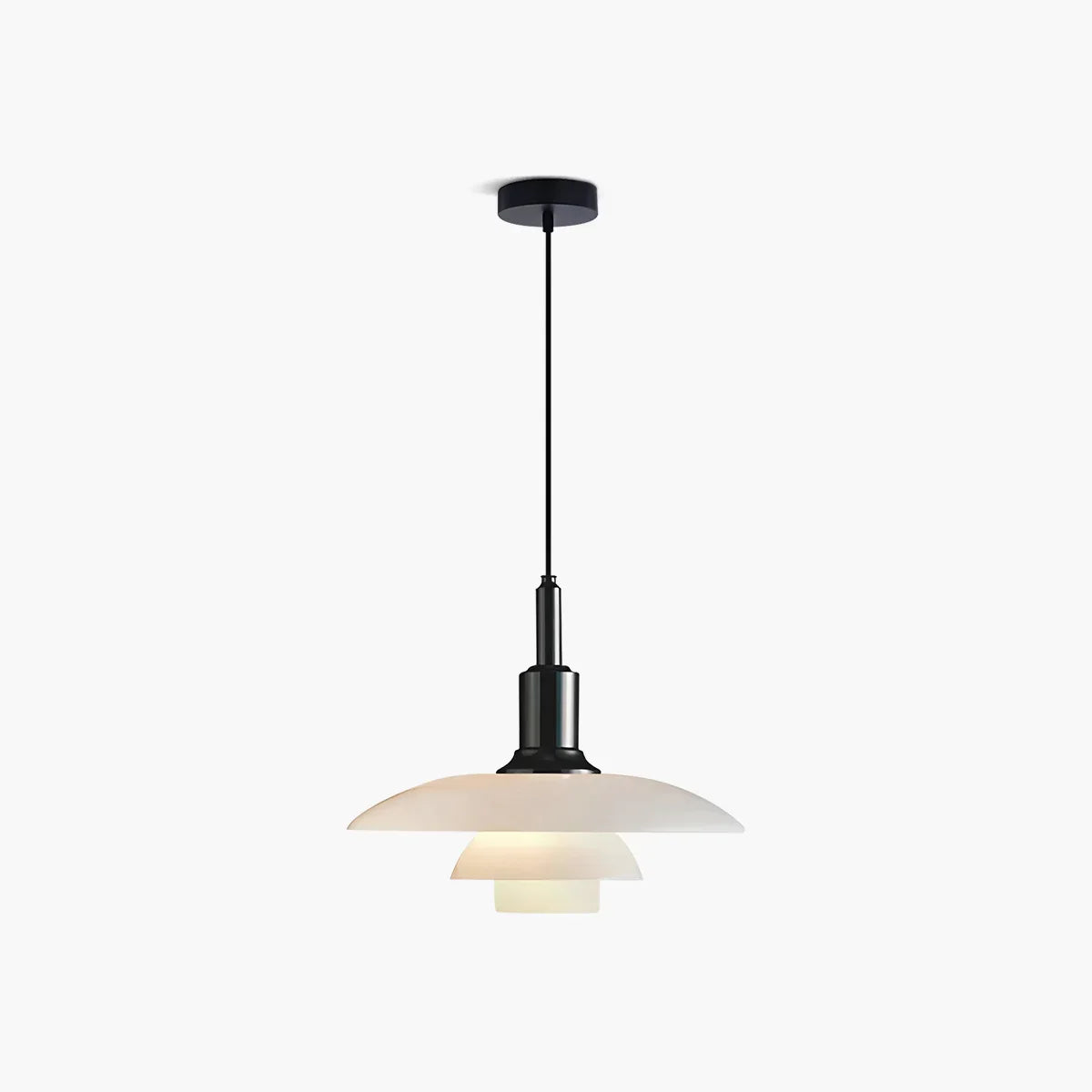 Elegant Glass Hanging Kitchen Lamp