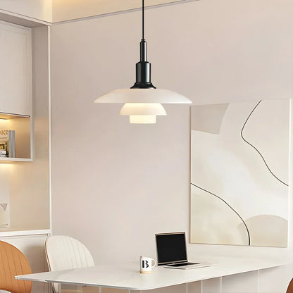 Elegant Glass Hanging Kitchen Lamp