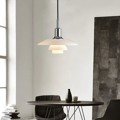 Elegant Glass Hanging Kitchen Lamp