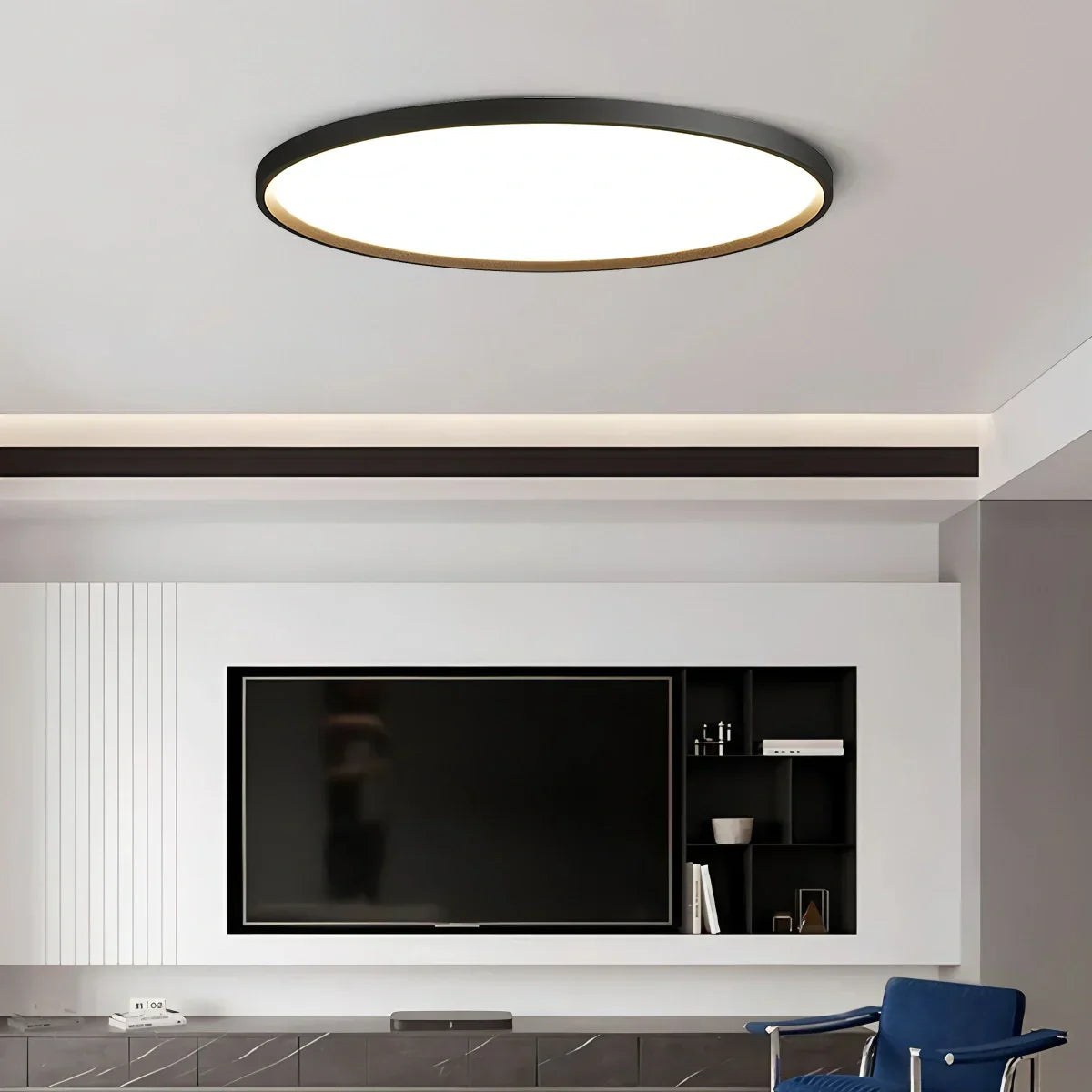 Simple White Ceiling Light Fixture for Bedroom
