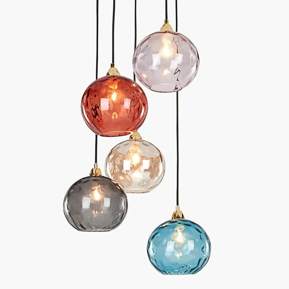 Vibrant Glass Globe Ceiling Light Fixture