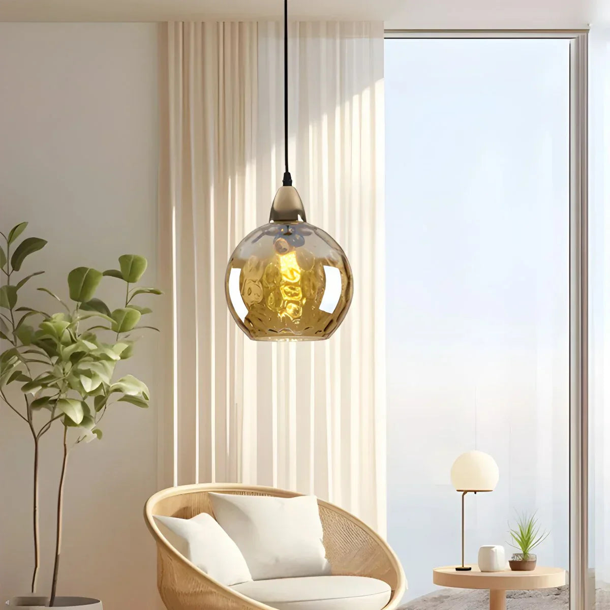 Vibrant Glass Globe Ceiling Light Fixture