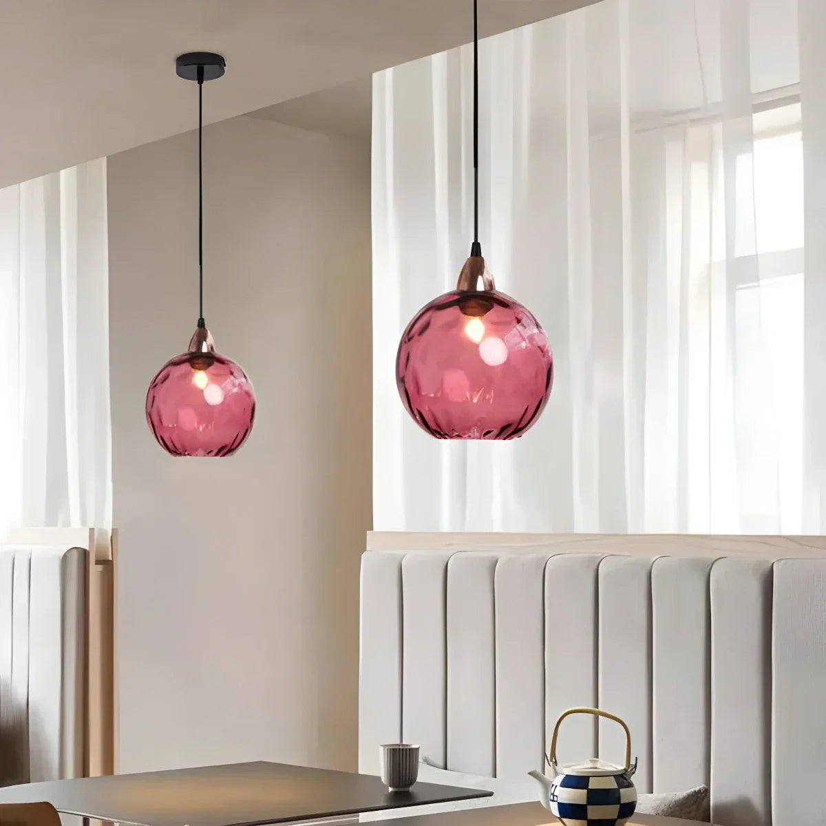 Vibrant Glass Globe Ceiling Light Fixture