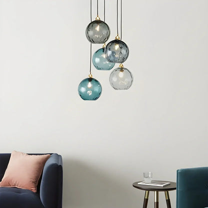 Vibrant Glass Globe Ceiling Light Fixture