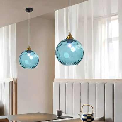 Vibrant Glass Globe Ceiling Light Fixture