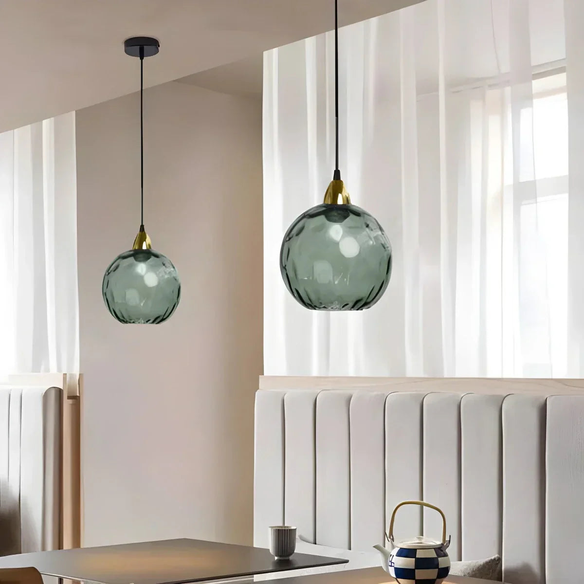Vibrant Glass Globe Ceiling Light Fixture